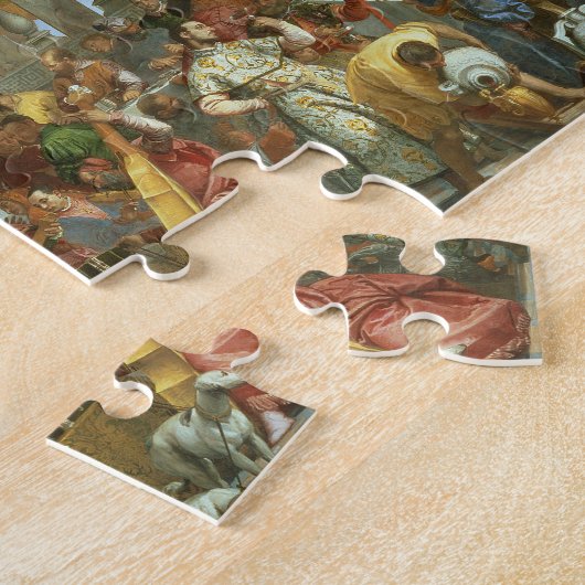 Ehefest in Cana, c.1562 (Öl auf Leinwand) Puzzle (Seite)