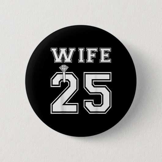 Ehefrau 2025 Ehemann Matching Engagement Party Hon Button (Vorderseite)