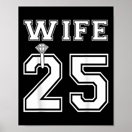 Ehefrau 2025 Ehemann Matching Engagement Party Hon Poster (Vorne)