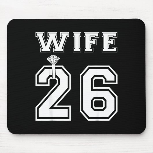 Ehefrau 2026 Ehemann passend Verlobungsfeier Mousepad (Vorne)