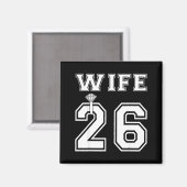 Ehefrau 2026 Ehemann passende Verlobungsfeier Magnet (Vorderseite/Rückseite)