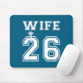 Ehefrau 2026 Ehemann passende Verlobungsfeier Mousepad (Mit Mouse)