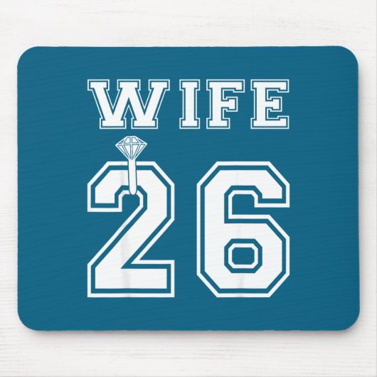 Ehefrau 2026 Ehemann passende Verlobungsfeier Mousepad (Vorne)
