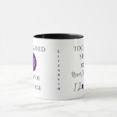 Ehefrau 25 Jahre Eheschließung lila Jahr Tasse (Zentrum)