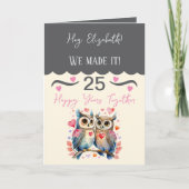 Ehefrau 25. Jubiläum Karte (Vorderseite)