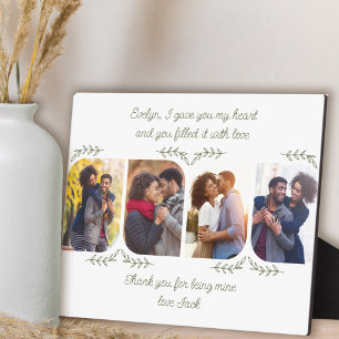 Ehefrau 4 Hochformat Foto Liebende Worte Zarte Blä Fotoplatte