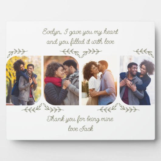 Ehefrau 4 Vertikales Foto Liebende Worte Delikates Fotoplatte (Vorderseite)