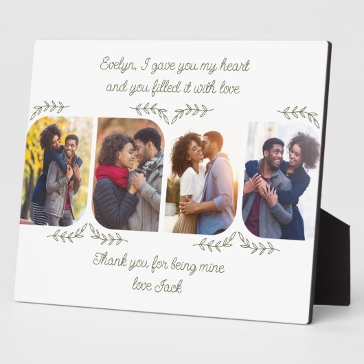 Ehefrau 4 Vertikales Foto Liebende Worte Delikates Fotoplatte (Seite)