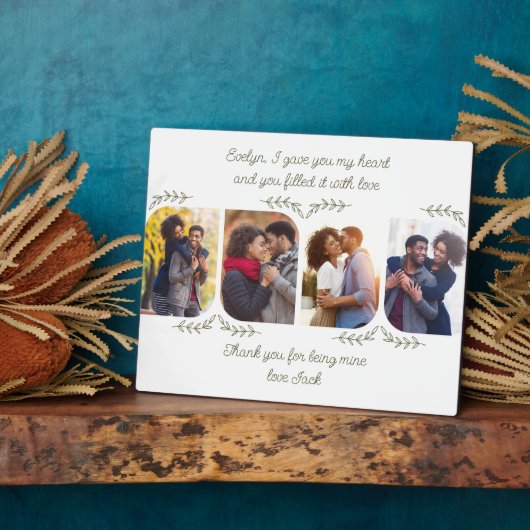 Ehefrau 4 Vertikales Foto Liebende Worte Delikates Fotoplatte (Seite)