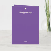 Ehefrau 50. Jubiläum haben wir es lila gemacht Karte (Rückseite)