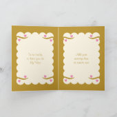 Ehefrau 50 Jubiläumsvögel goldfarben Karte (Innenseite)