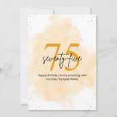 Ehefrau 75. Geburtstag Karte (Vorderseite)