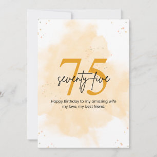 Ehefrau 75. Geburtstag Karte