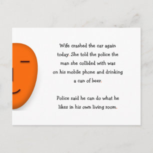 Ehefrau abgestürzte Auto Told Polizei Witziger Spa Postkarte