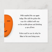 Ehefrau abgestürzte Auto Told Polizei Witziger Spa Postkarte (Vorderseite)