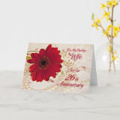 Ehefrau am 26. Hochzeitstag, eine halbherzige Blum Karte (Gelbe Blume)