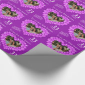 Ehefrau Amethyst Jubiläum Foto und Jahrespackung Geschenkpapier (Ecke)