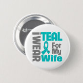 Ehefrau - Aquamarine Unterstützung für Eierstockkr Button (Vorne & Hinten)