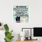 Ehefrau auf mein Geschenk für den Ehemann | Zum Eh Poster (Heimbüro)