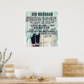 Ehefrau auf mein Geschenk für den Ehemann | Zum Eh Poster (Küche)