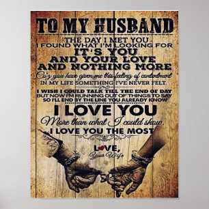 Ehefrau auf meinen Handballbrief   Husband Lovely  Poster
