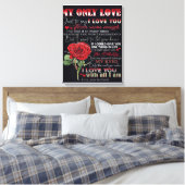 Ehefrau auf meinen Handballbrief | Liebe Quotes-Ge Leinwanddruck (Insitu (Schlafzimmer))