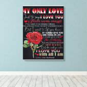 Ehefrau auf meinen Handballbrief | Liebe Quotes-Ge Leinwanddruck (Insitu (Holzboden))