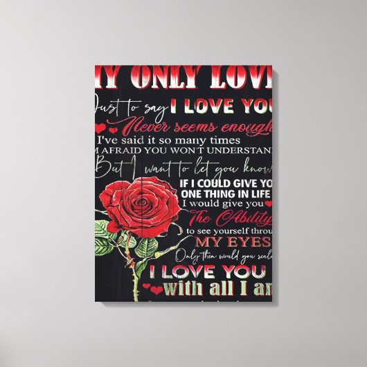 Ehefrau auf meinen Handballbrief | Liebe Quotes-Ge Leinwanddruck (Vorderseite)