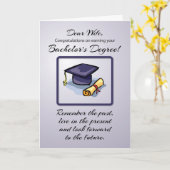 Ehefrau, Bachelor's Degree Abschluss Karte (Gelbe Blume)