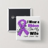 Ehefrau - Bauchspeicheldrüsenkrebs Button (Vorne & Hinten)