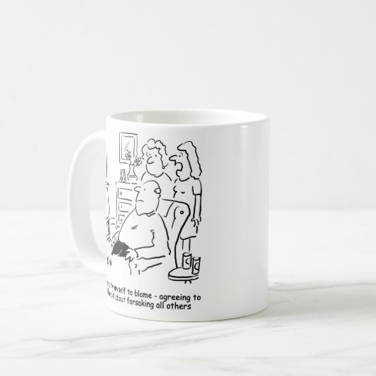 Ehefrau bedauert ihre Eheversprechen Kaffeetasse (Vorderseite Links)