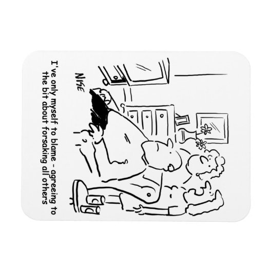 Ehefrau bedauert ihre Eheversprechen Magnet (Horizontal)