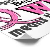 Ehefrau bedeutet die Welt für mich Brustkrebs Poster (Ecke)