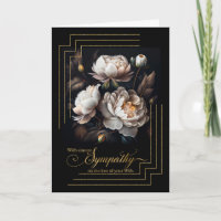 Ehefrau Beileid Weißes Magnolium Blumen auf Schwar