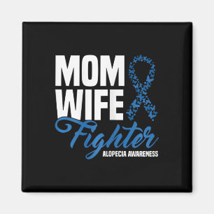 Ehefrau bekämpft Blauen Schleim Alopezie Bewusstse Magnet