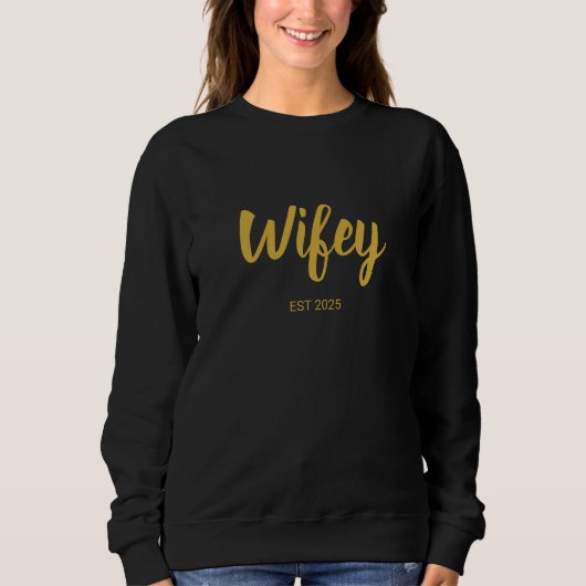 Ehefrau Benutzerdefiniert Gold Braut, Verlobter Ge Sweatshirt (Vorderseite)