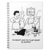 Ehefrau beschwert Husband versucht nicht, sich zu Notizblock (Vorderseite)