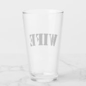 Ehefrau-Bier-Tee-Trommel-trinkendes Glas (Rückseite)