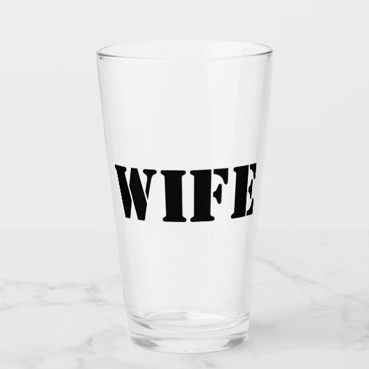 Ehefrau-Bier-Tee-Trommel-trinkendes Glas (Vorderseite)