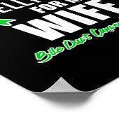 Ehefrau-Bile-Duct-Krebs-Bewusstsein Poster (Ecke)
