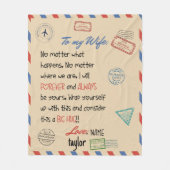 Ehefrau Blanket Design Hochzeitsgeschenk Fleecedecke (Vorderseite)