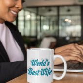 Ehefrau Blau Halbtext Kaffeetasse