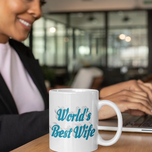 Ehefrau Blau Halbtext Kaffeetasse