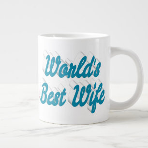 Ehefrau Blau Halbtext Riesenkaffee Tasse