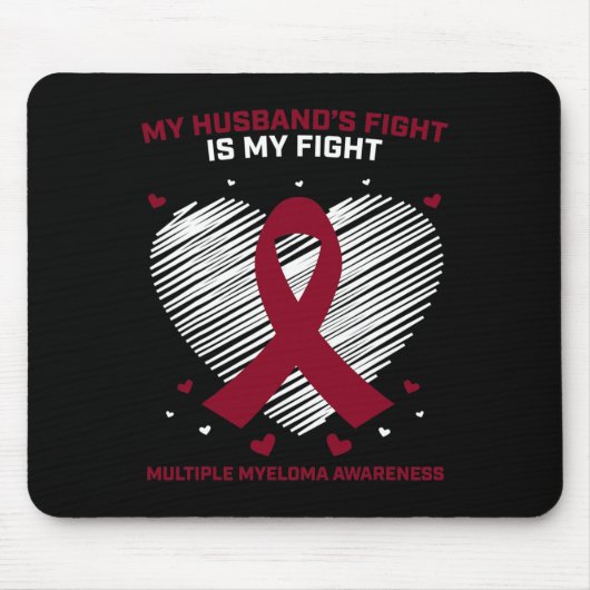 Ehefrau Blutkrebs Kämpfen muskulöses Multiples Mye Mousepad (Vorne)