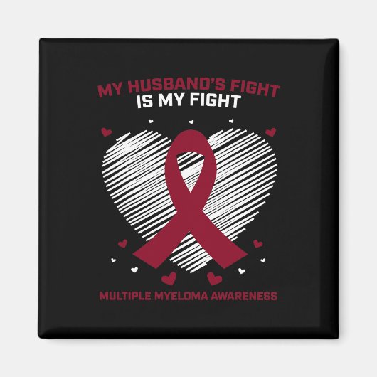 Ehefrau Blutkrebs Kämpfer Ehemann Multiples Myelom Magnet (Vorne)