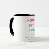 Ehefrau Boss Mama Empowerment Grafik Tasse (Vorderseite Links)
