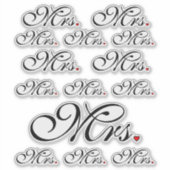 Ehefrau Bride Klicken Sie, um die Farbstreifen anz Aufkleber (Vorderseite)