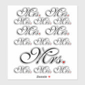 Ehefrau Bride Klicken Sie, um die Farbstreifen anz Aufkleber (Blatt)