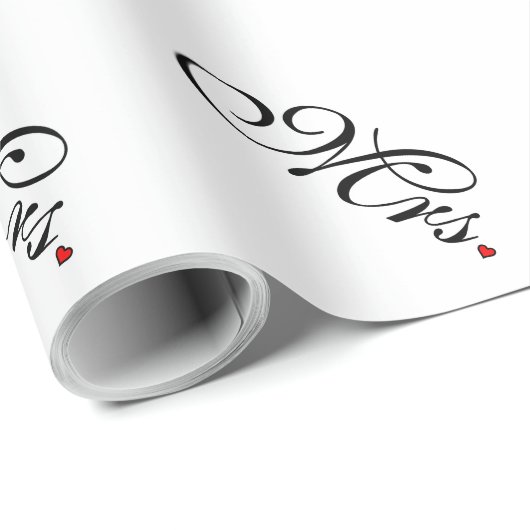 Ehefrau Bride Seine neuen Wünsche Geschenkpapier (Rolleneckpunkt)